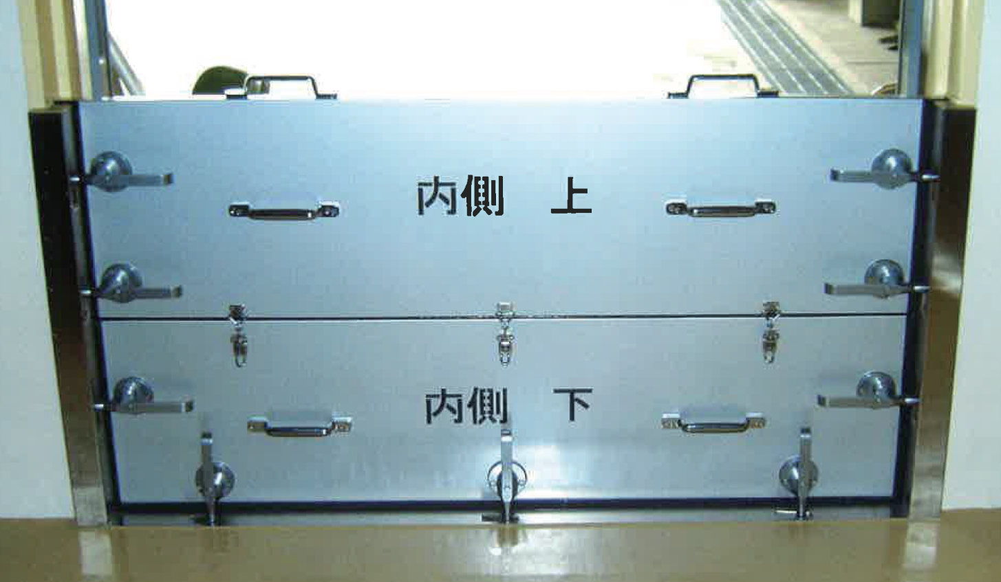 ハンドル固定式止水板